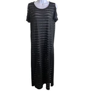 Calvin Klein Women’s Mesh Embellished Cover-Up Maxi Dress Size S/M Beach Goth